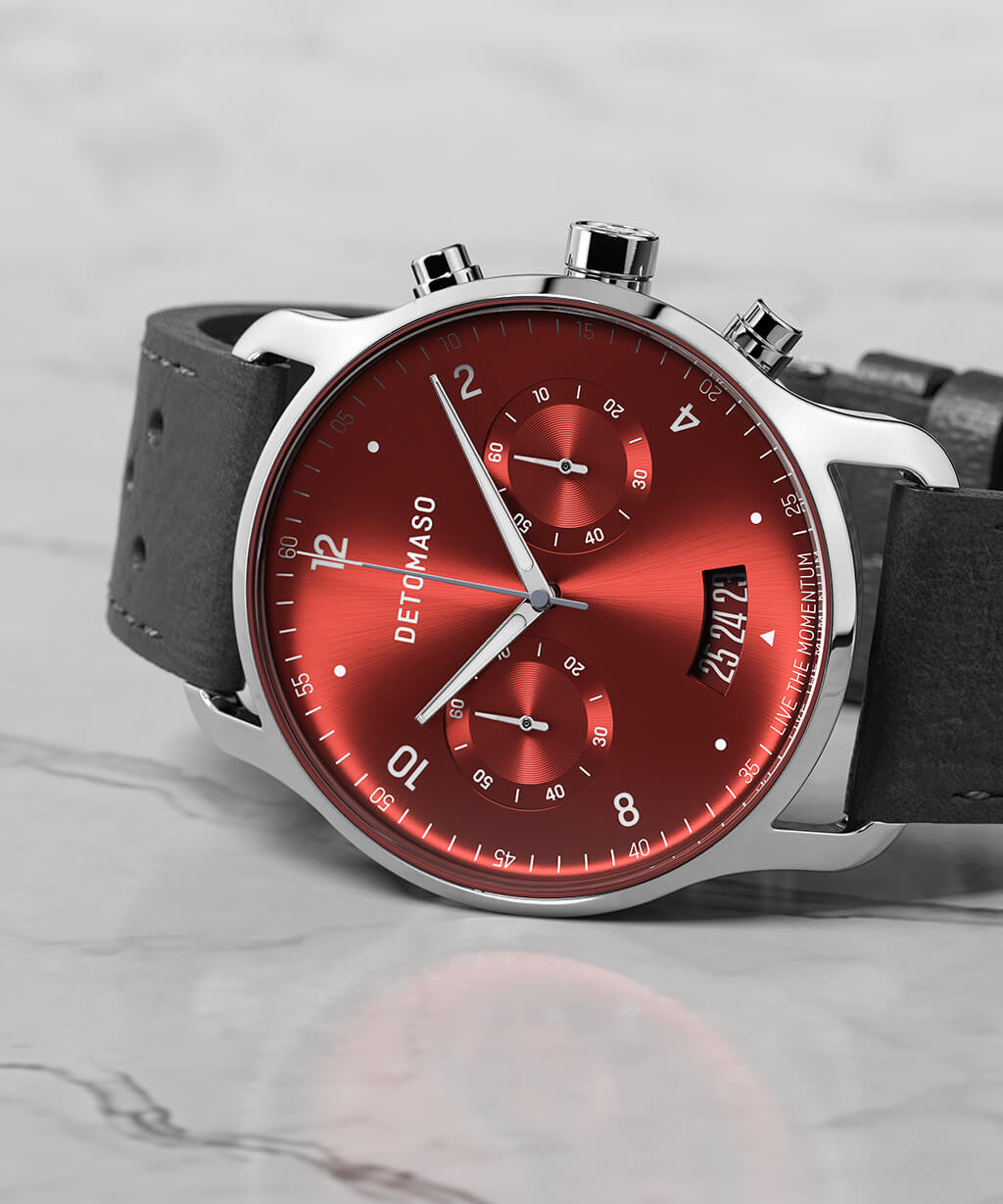 SORPASSO CHRONOGRAPH LIMITED EDITION SILVER RED