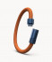 Bracelet LEANDRO orange S Fermoir Bleu