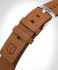 LEATHER STRAP VINTAGE BROWN - Argento opaco