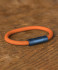Bracelet LEANDRO orange XL Fermoir Bleu