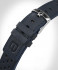 LEATHER STRAP RACING BLUE - silver glossy