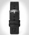 LEATHER STRAP RACING BLACK - Argento luccicante