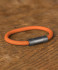 Armband LEANDRO Orange XL Schließe Grau