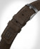 LEATHER STRAP DARK BROWN CLASSIC - gris mate